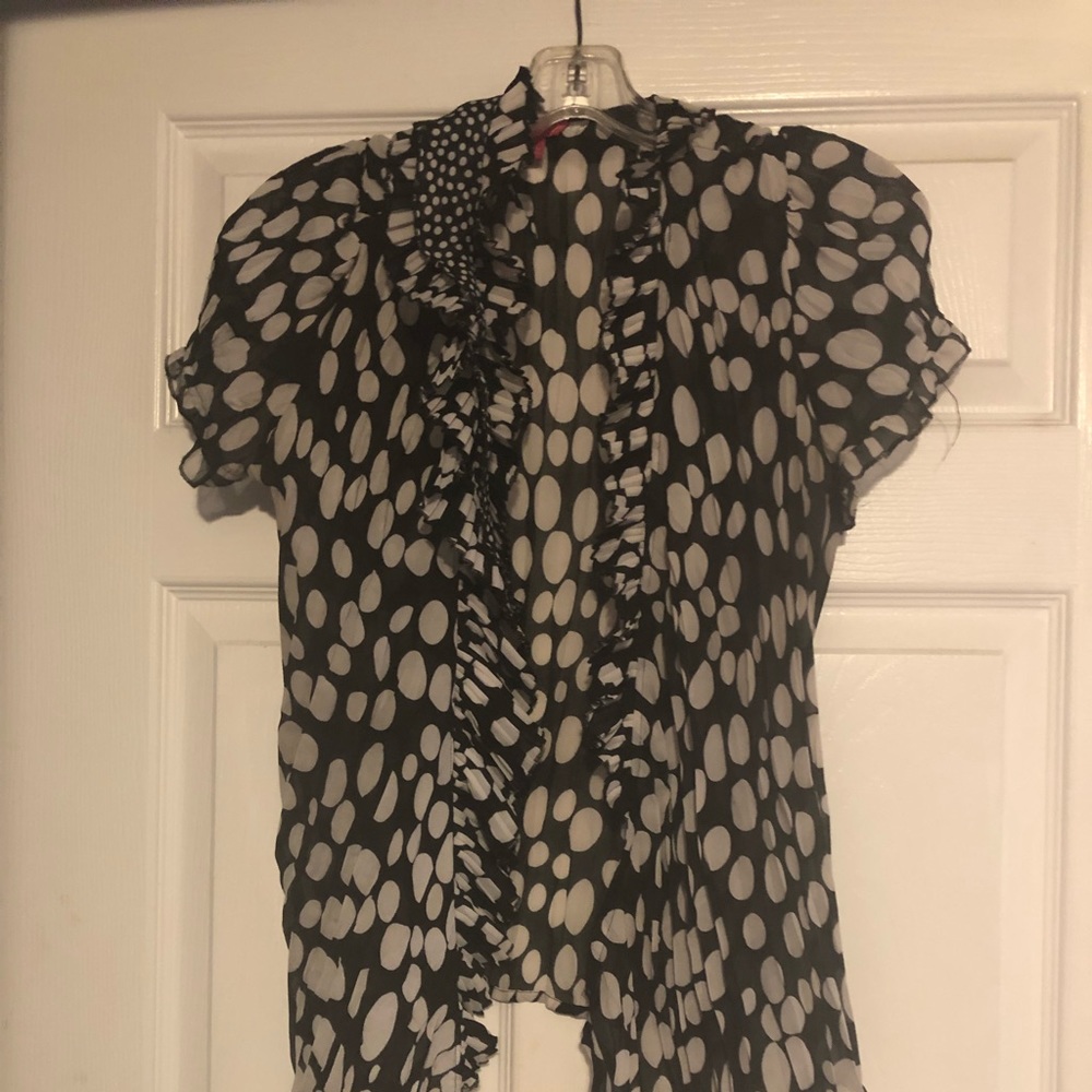 Black and white blouse